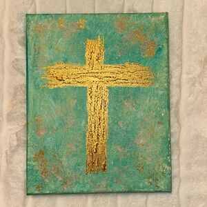 Hand-painted Cross Canvas